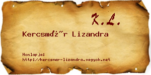 Kercsmár Lizandra névjegykártya